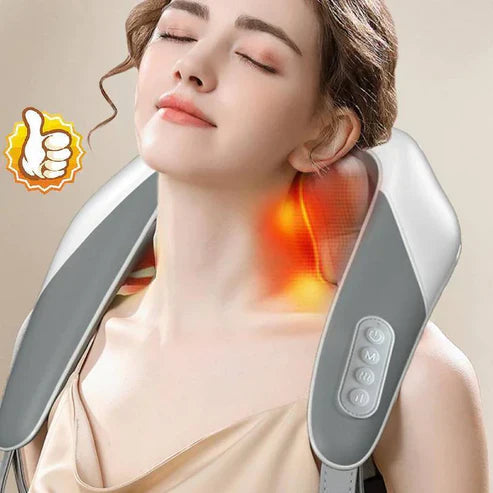 Thermal neck and shoulder massager