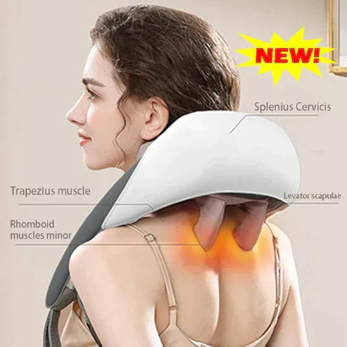 Thermal neck and shoulder massager